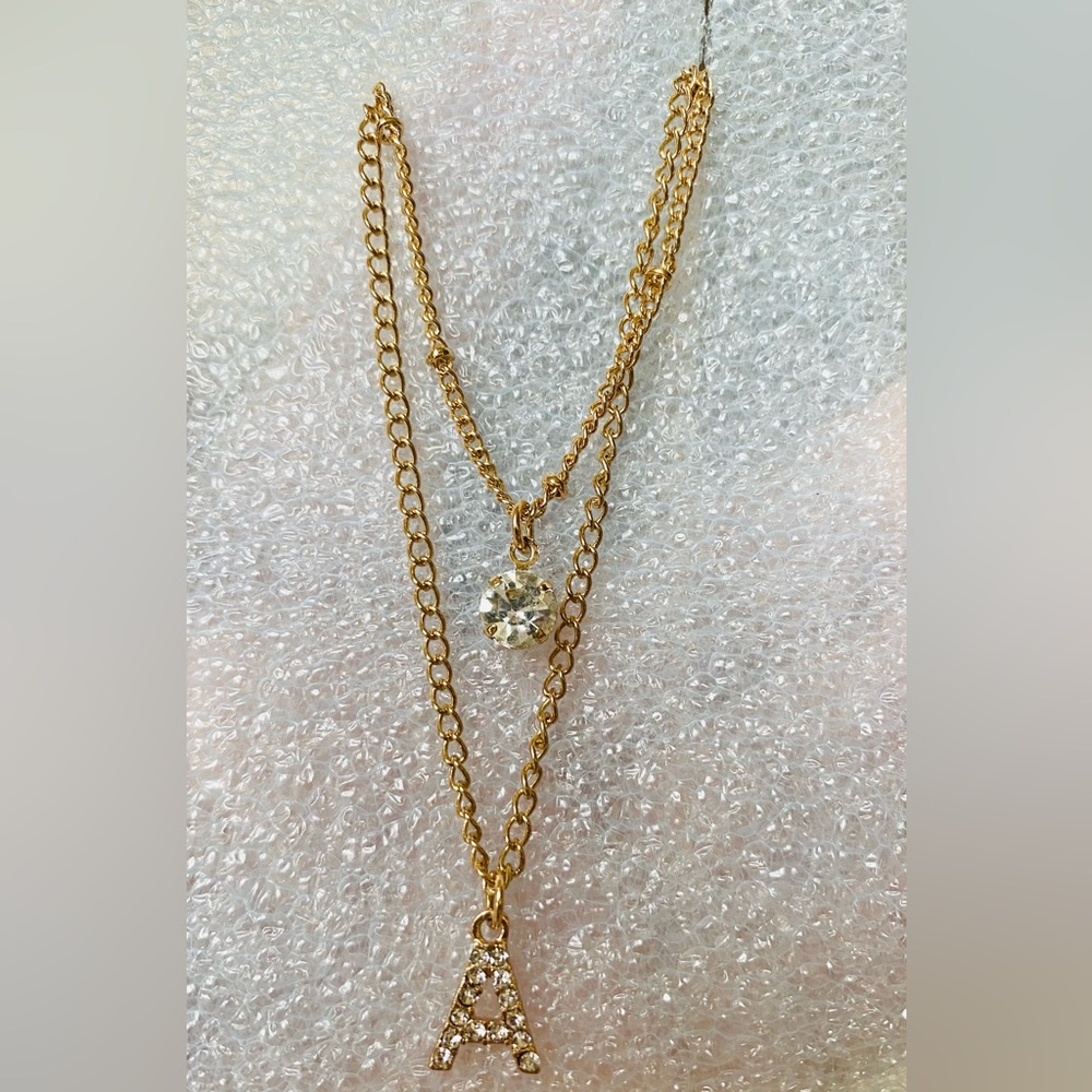 Layered A necklace